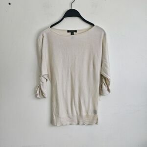 Lauren Ralph Lauren Women's Cream Top Size PS 80% Silk 20% Cotton